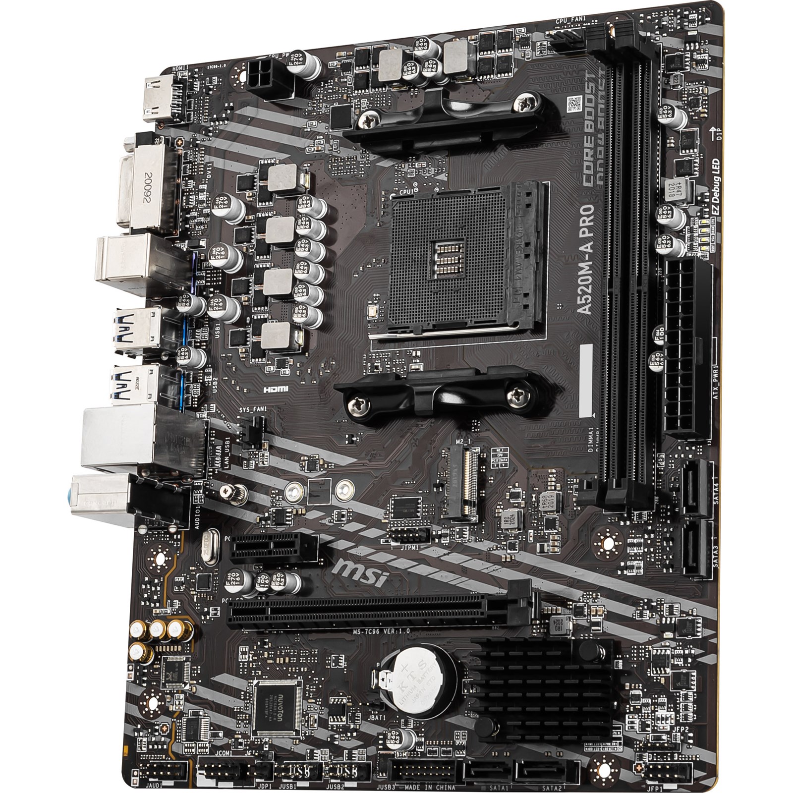 MSI A520M A PRO AMD Socket AM4 Motherboard